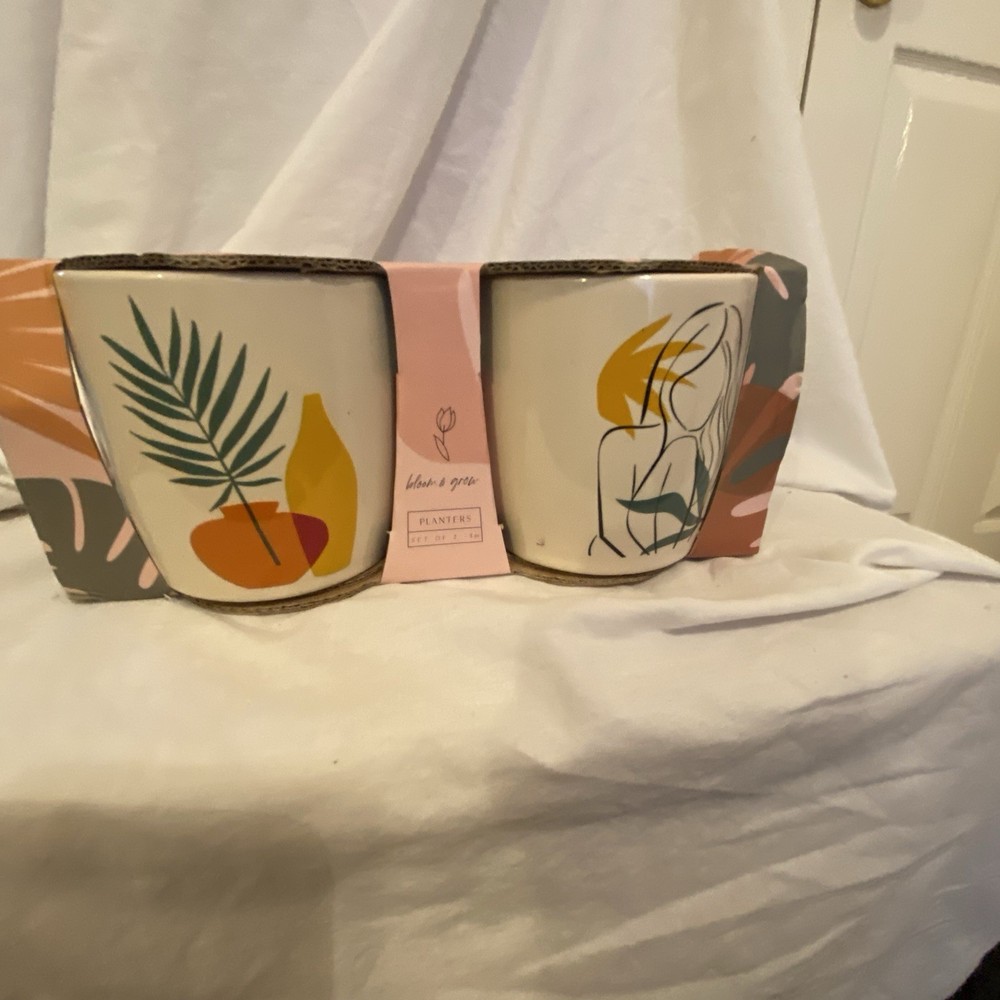Planter Floral Theme 2piece Mini
