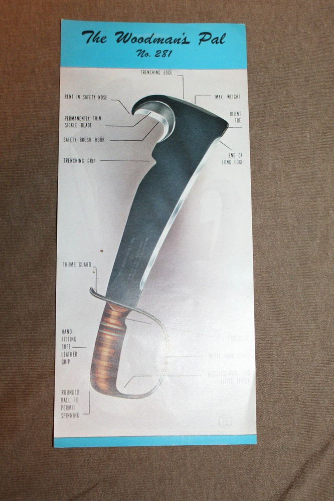 Original WW2 U.S. "The Woodman's Pal" Double Sided Informational Flyer, VG