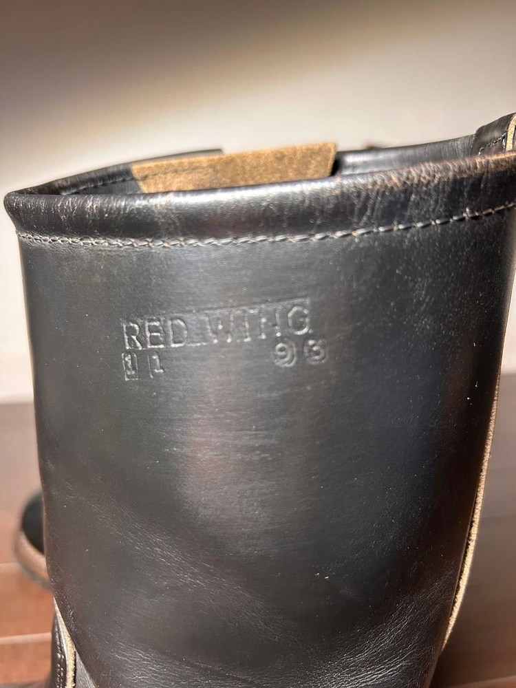 RedWIng Boots 8270 Leather Black Engineer Boots Size 9D