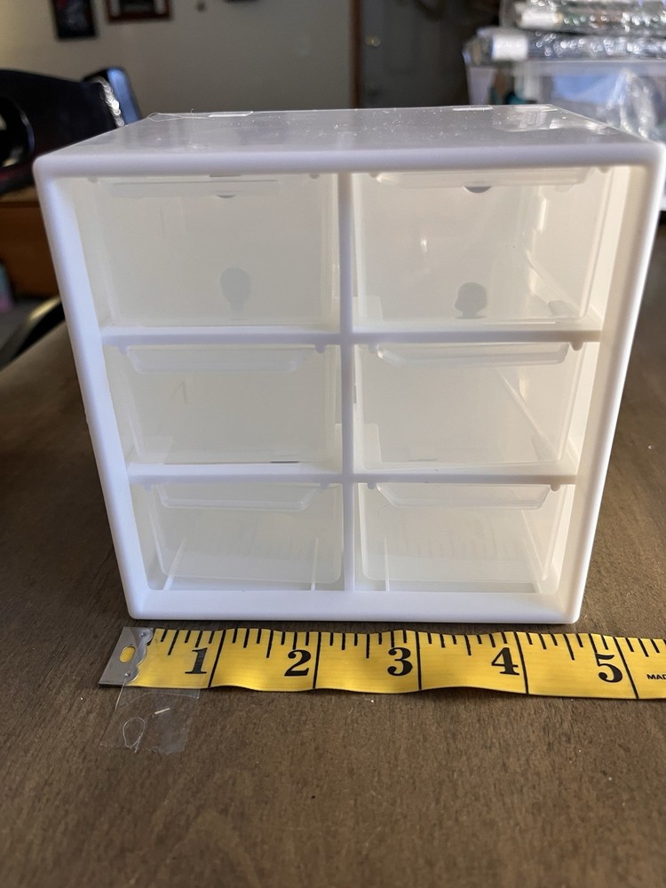 6-Drawer Bead Storage Organizer Plastic, Wall-Mountable