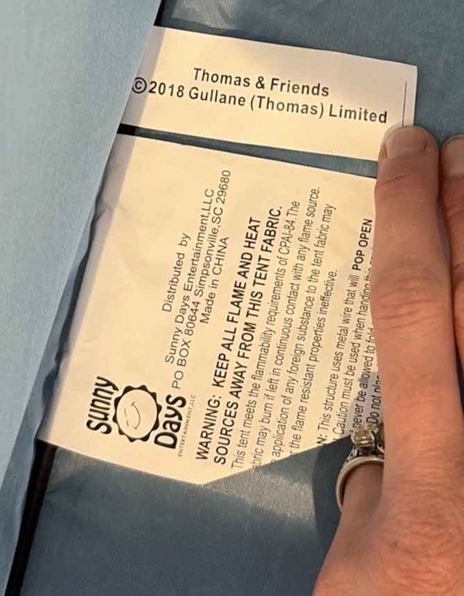 Thomas The Train Pop Up Tent- Indoor Play Tent- For Toddlers- Excellent Cond