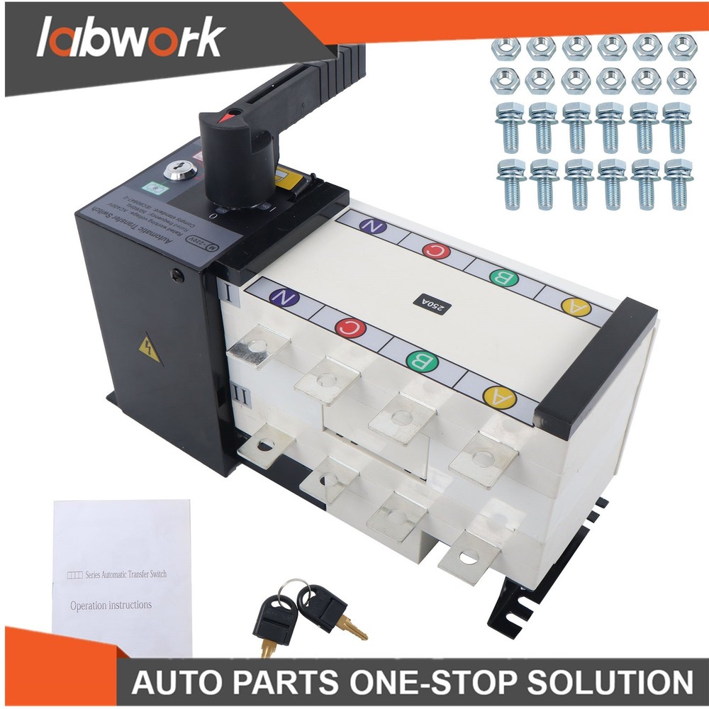 Labwork Automatic Transfer Switch ATS 250A 4Poles 110V 220V Grid To AC Generator