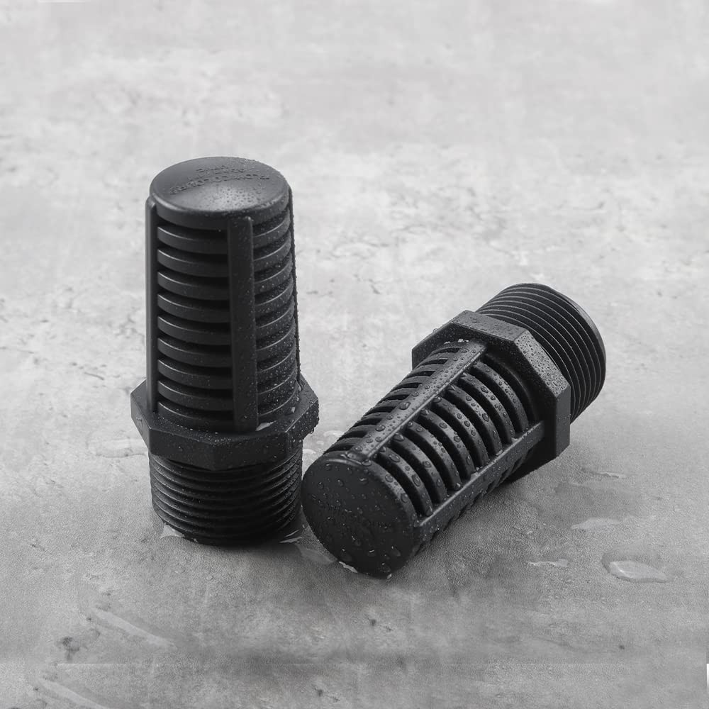 1 Inch Threaded Suction/Overflow Strainer, Screen Strainer 1 1", Black