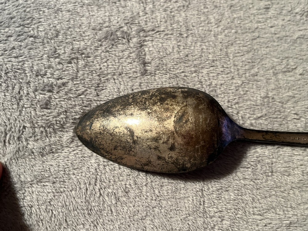 Silver Plate Nobility Serving Soup Spoon Tarnish 8"