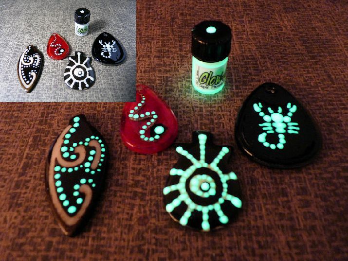 Glow-On 4.6 ml Vial Glow Paint Plus 7 cm x 10 cm Self Adhesive Glow Film