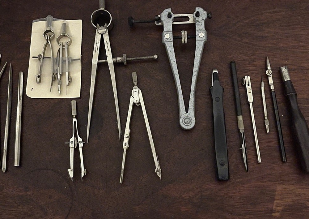 Antique Drafting Tool Set at 1stDibs | antique drafting tools, vintage drafting