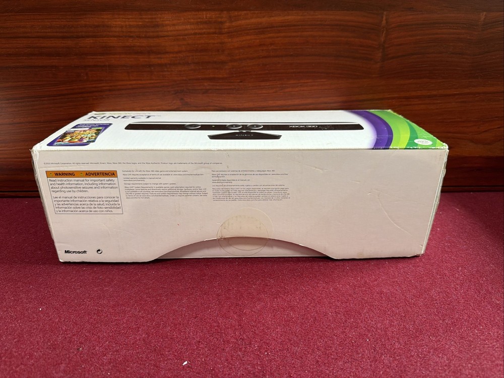 Microsoft, Xbox 360 Kinect Sensor, 1414, W/ Kinect Adventures, CIB, All untested