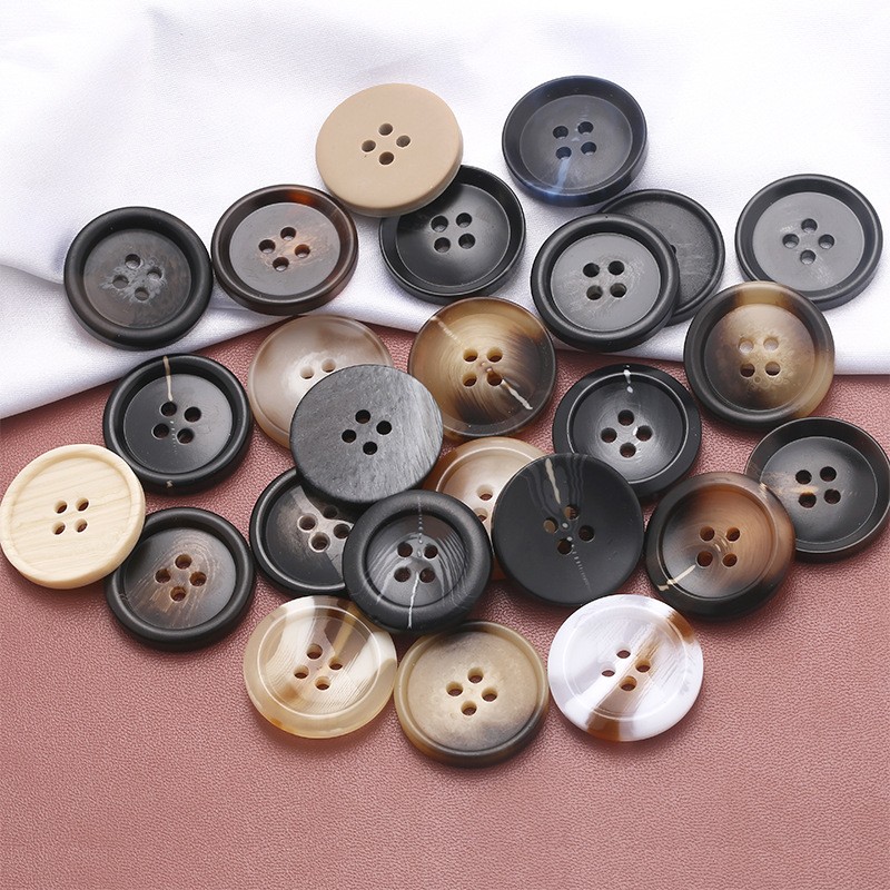 50Pcs Round Resin Button Windbreaker Coat Four-Button Suit Jacket