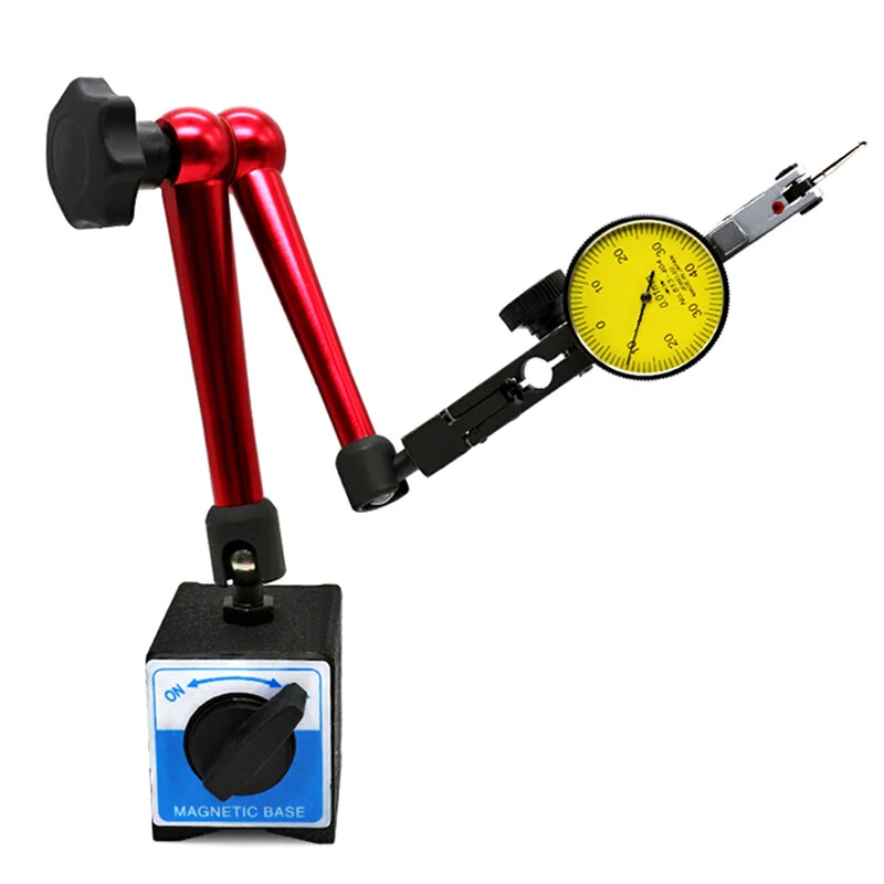 Hot Dial Indicator withMagnetic StandBase Holder 0.8mm Dial 10MM Test Comparator