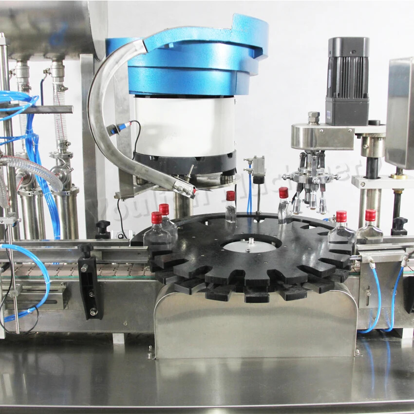 Automatic Small Glass Plastic Bottle Spray Perfume Filling and Capping Machine