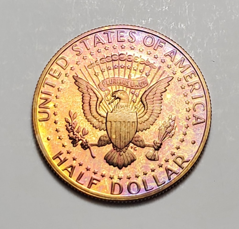 TONED 1992 S KENNEDY HALF DOLLAR CLAD PROOF UNC #C3225