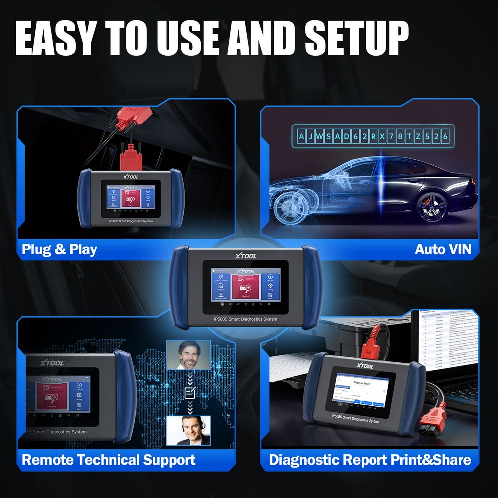 2026 XTOOL IP508S OBD2 Scanner Engine ABS SRS AT EPB Diagnostic Tool Code Reader