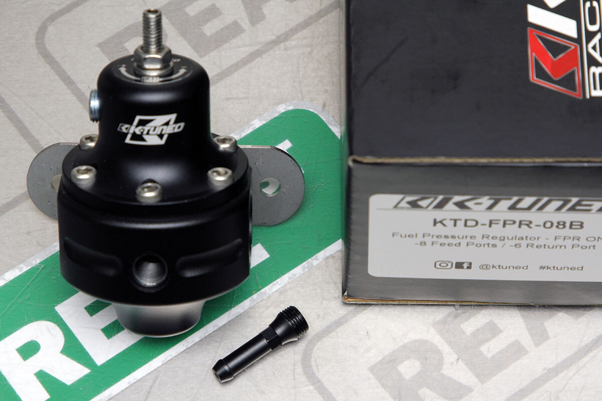 K-Tuned -8 AN HP Fuel Pressure Regulator FPR Black K-Series Universal