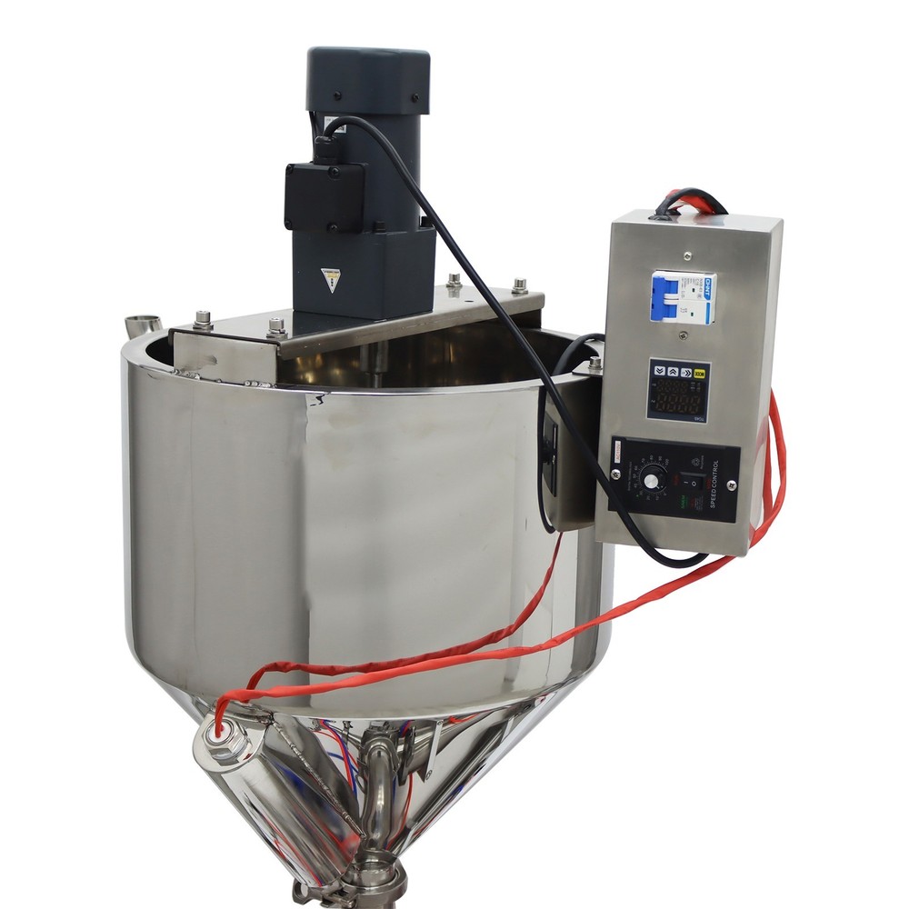 Dual Nozzle 50-500ml Liquid & Paste Filling Machine W/Heating Mixing Function