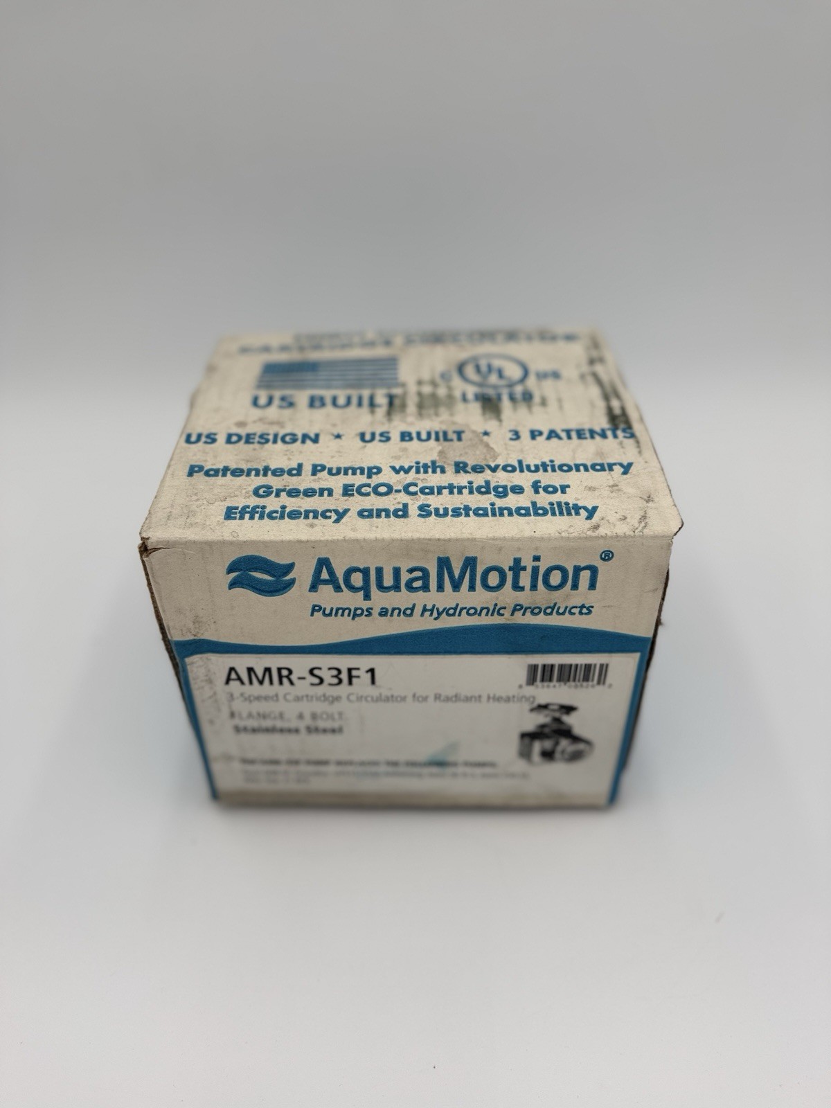 AquaMotion AMR-S3F1 Circulator Pump with Three Speed - Stainless Steel