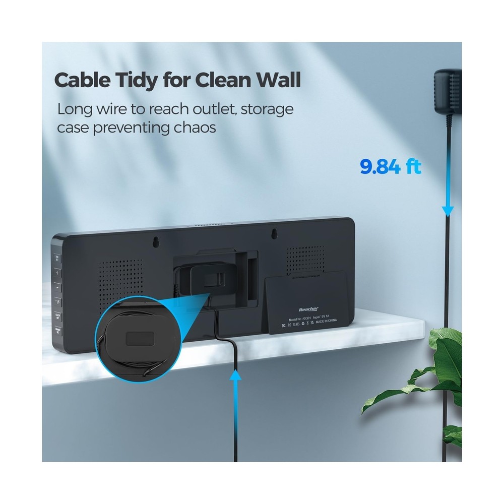 REACHER 16.5" Large Digital Wall Timer Clock with Countdown Timer, Auto Dimme...