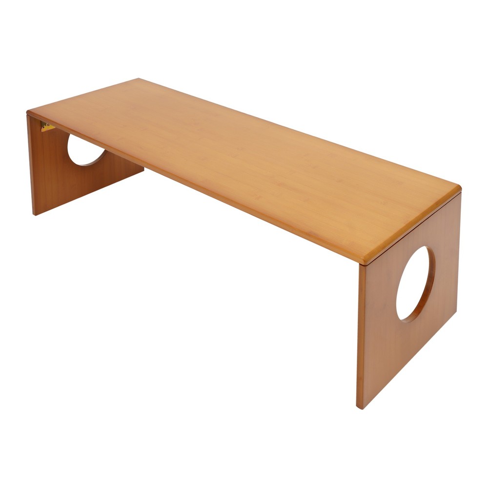 Folding Coffee Table Foldable Low Coffee Table Bamboo Floor Table Desk for Bed