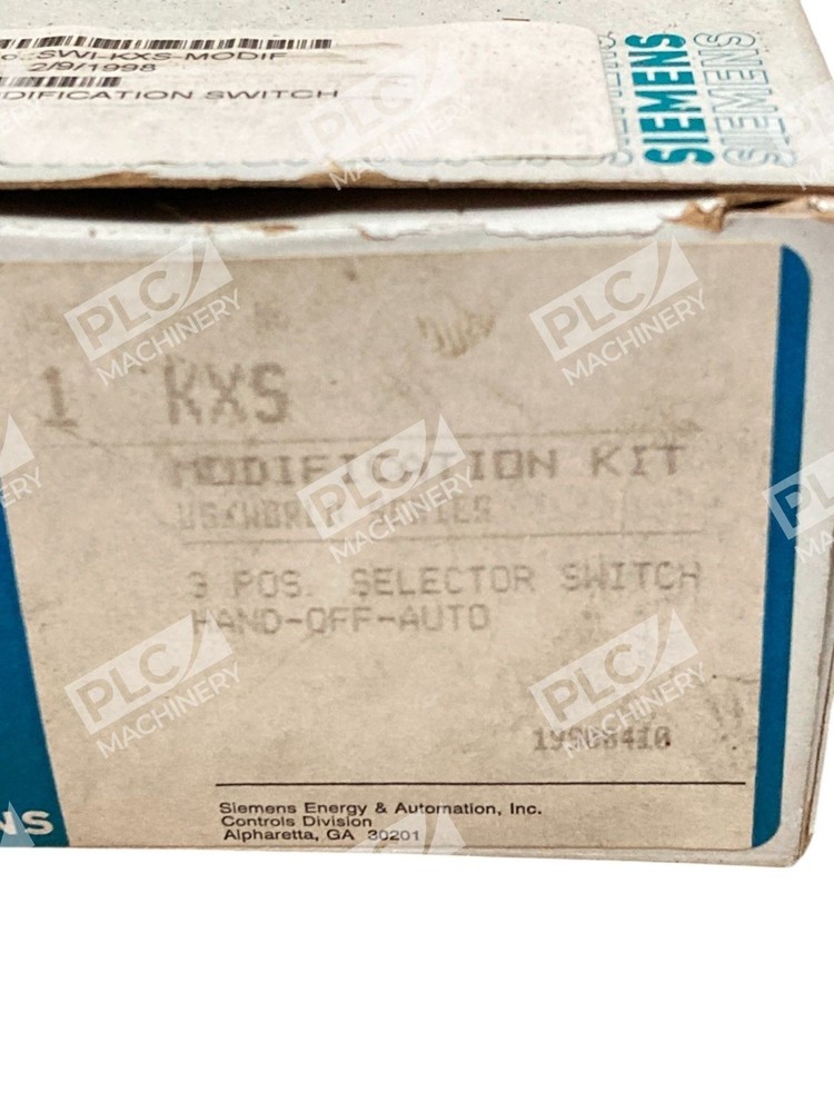 Siemens 19900410 Modification Kit 3-Position Selector Switch
