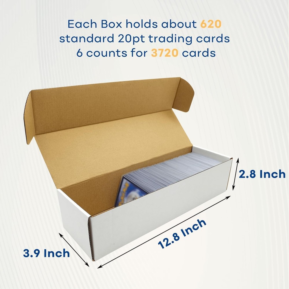 Efficient Trading Card Organizer - 6 Pack Dustproof Storage with 20 Dividers