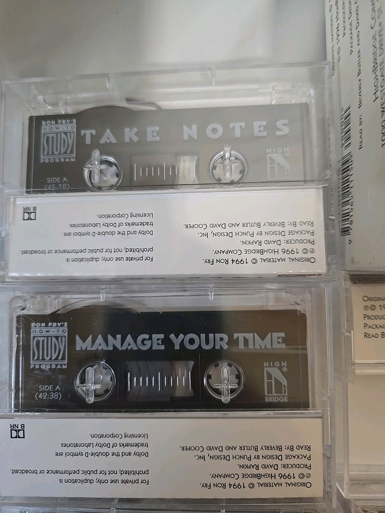 Ron Fry's How to Study Program 6- Audio Cassette Tapes Study Course