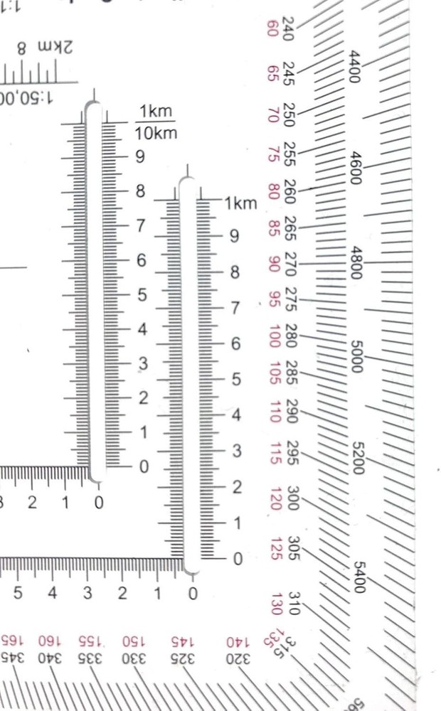 Military Map Reading Tool Plastic Scale Grid Protractor Land Navigation