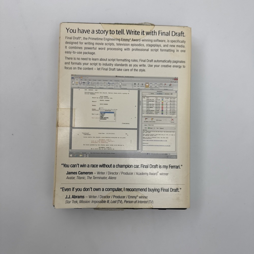 Final Draft 9 Screenwriting Legacy Software [Software 2014] Windows / Mac