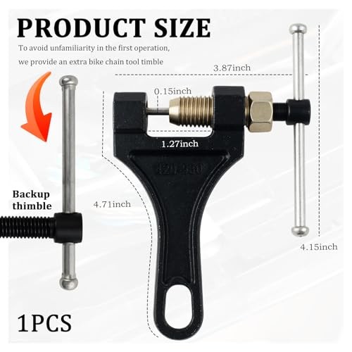 Motorcycle Chain Breaker Tool with Replacement Thimble,Durable Motorcycle