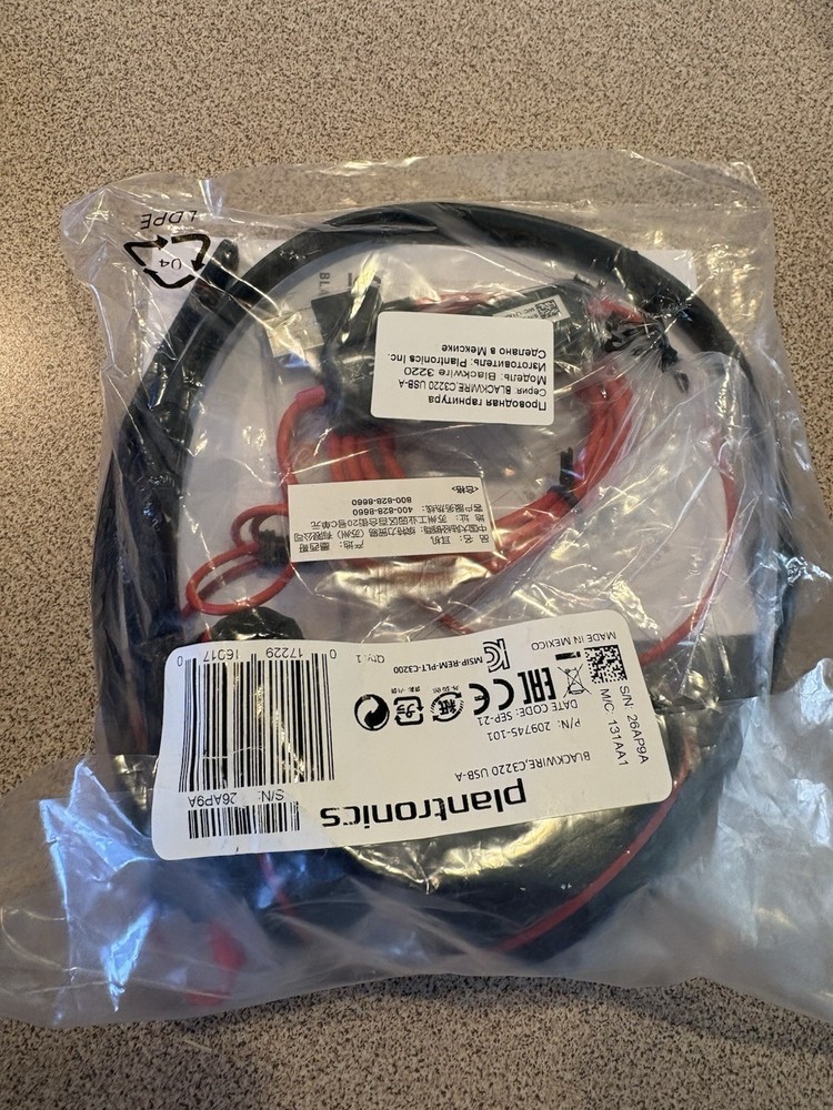 Plantronics Blackwire 3220 USB-A Headset New