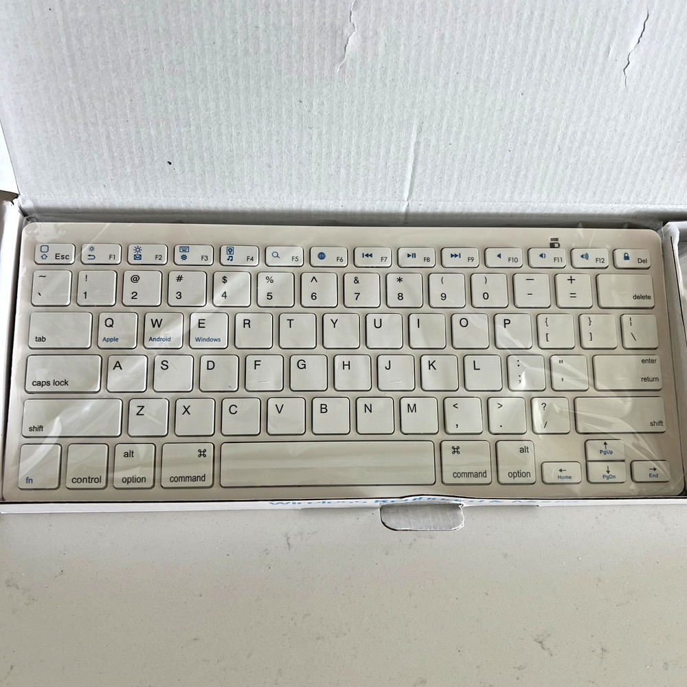 Wireless Keyboard & Mouse Combo Set Bluetooth Brand New in Box White Windows Mac