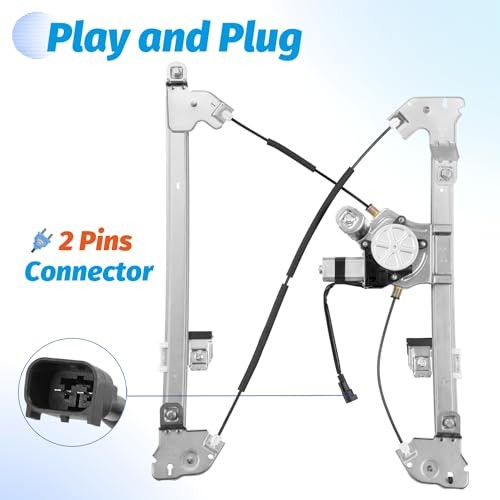 Front Left Driver Side Power Window Regulator with Motor Compatible with Ford