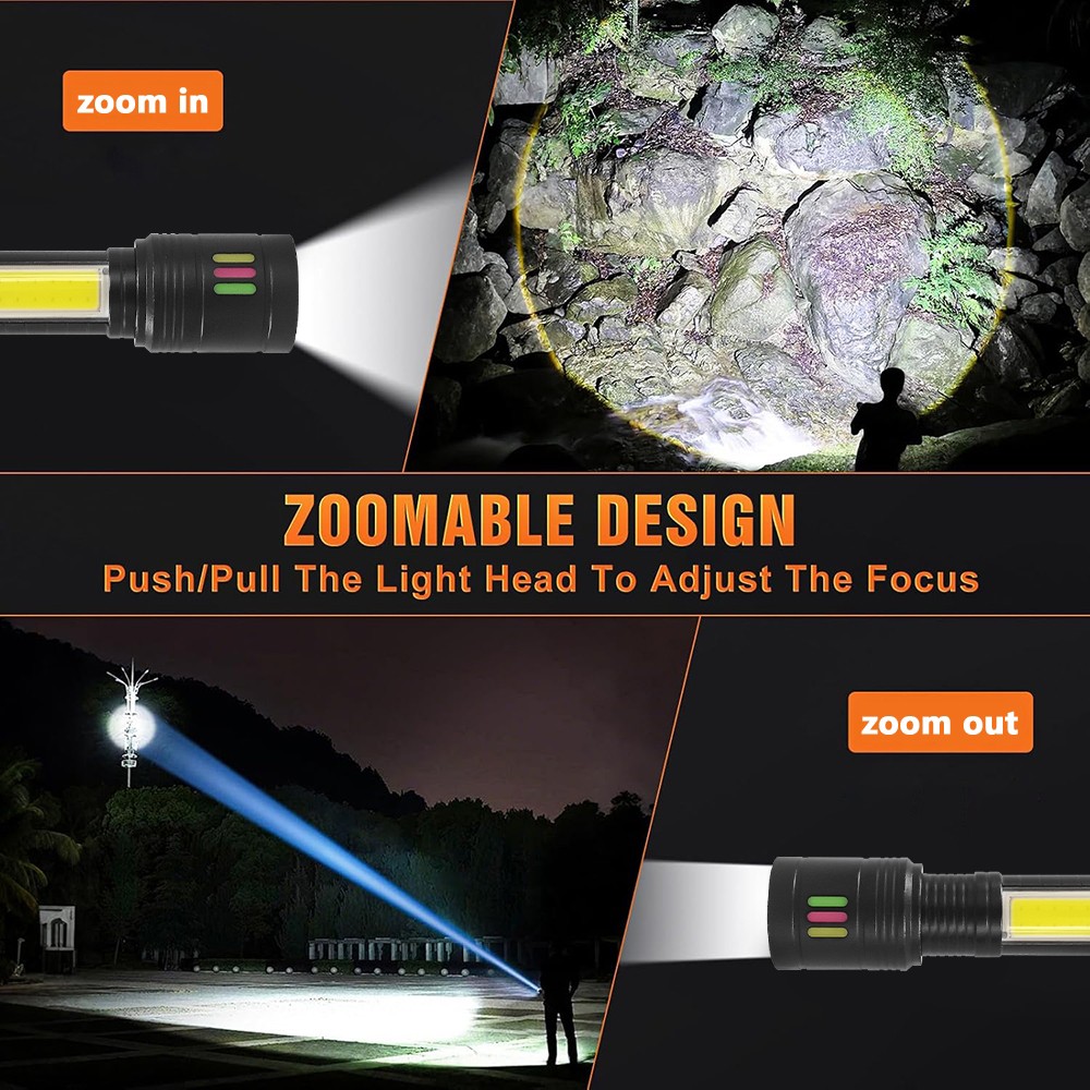 Linterna 5000000LM LED Recargable Linternas Alta Potencia Casa Batería Poderoso