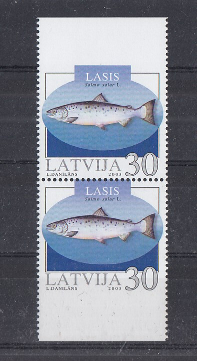 Latvia 595 D/D Fish ** (mnh)