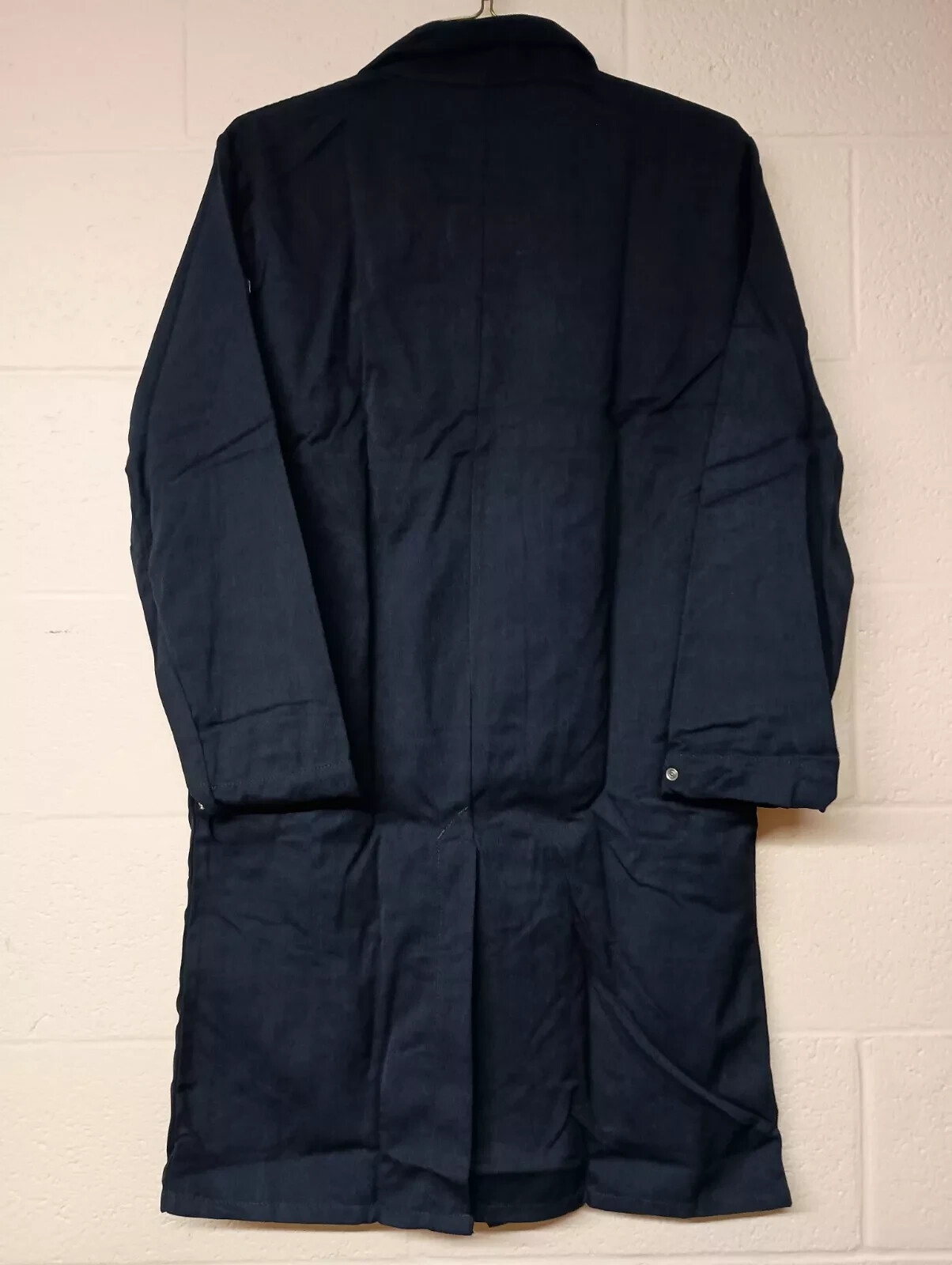 Bulwark FR Concealed Snap-Front Lab Coat Flame Resistant Blue NEW