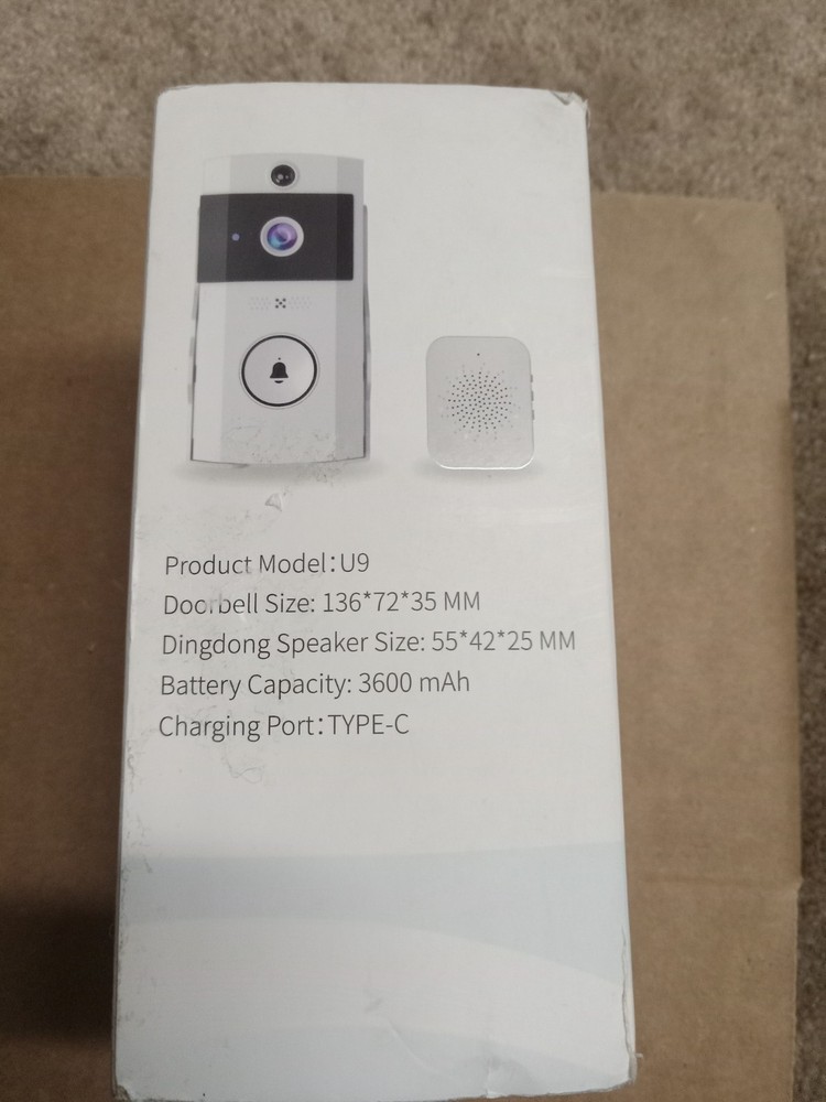 X9 Visualizable Smart Doorbell With Camera white Finish