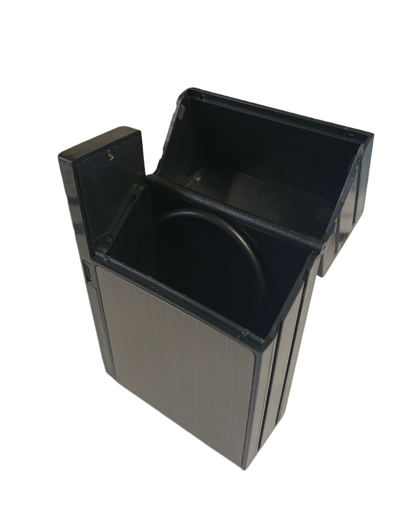 Cigarette Case with Lighter Holder for 20 Cigarettes Windproof USB Rechargeable