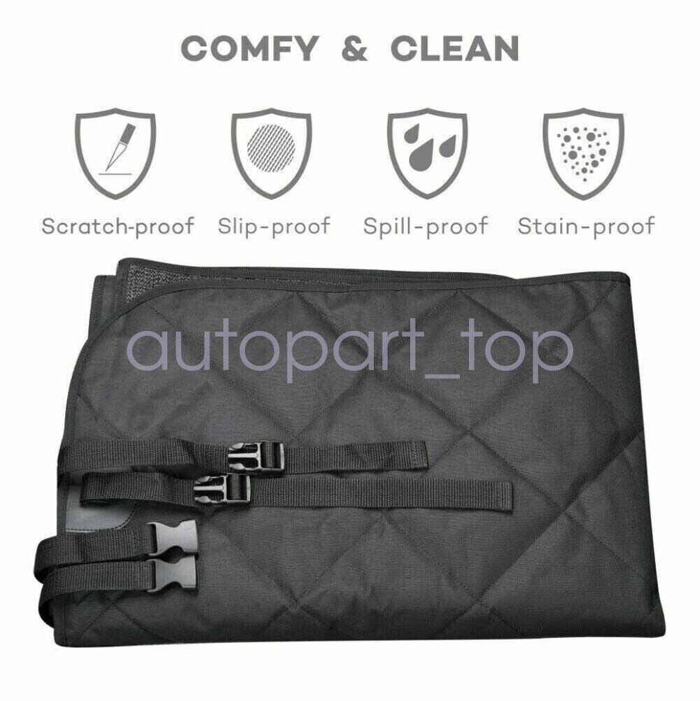 Seat Cover Rear Back Car Pet Dog Travel Waterproof Bench Protector Luxury -Black