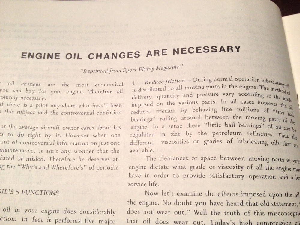 Continental "Tips On Engine Care" Booklet Manual.