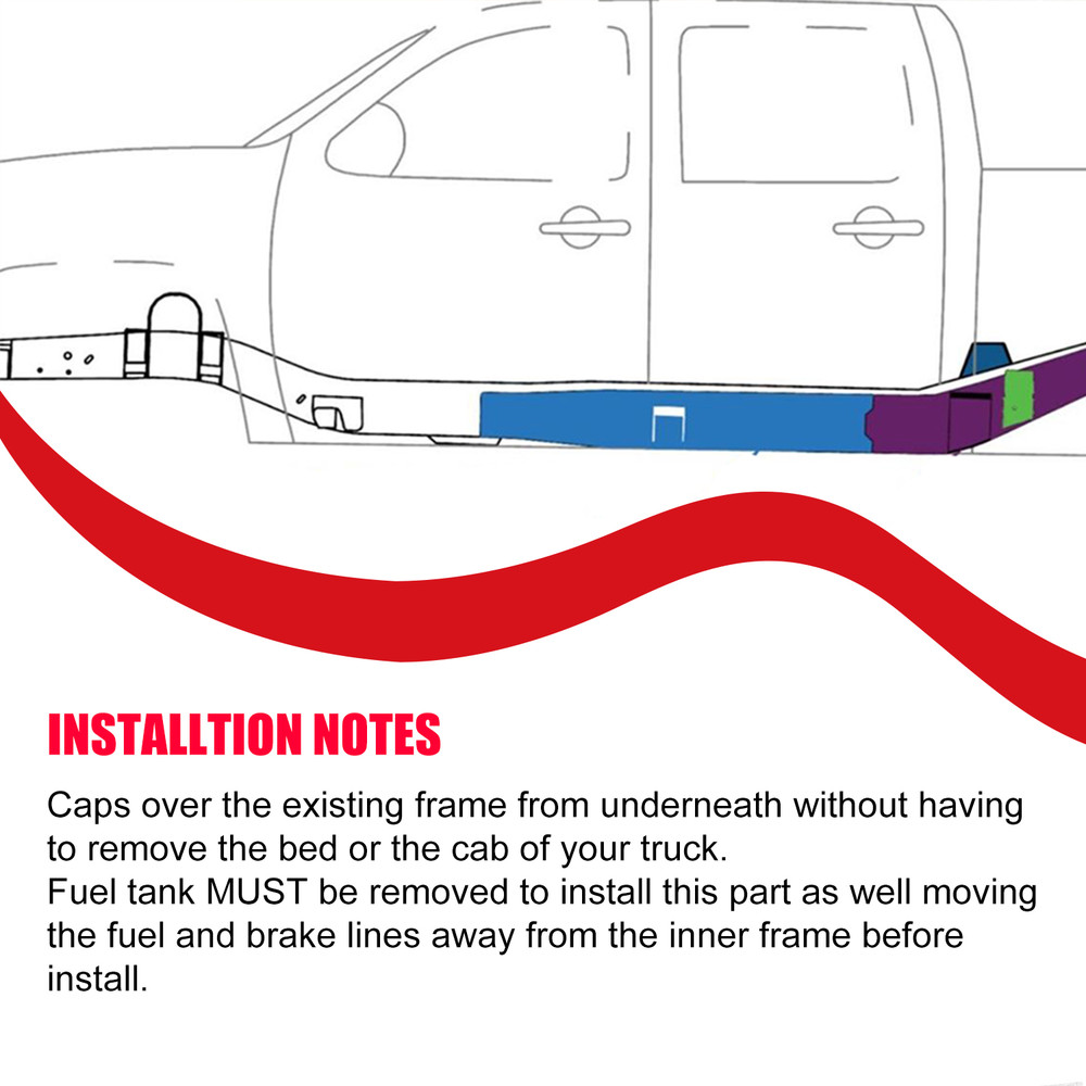 Center Frame Section for 07-14 2nd/3rd Gen Silverado 1500 Extended Cab&Crew Cab