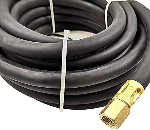 Heavy-Duty 3/8" x 25 ft Rubber Air Hose - 300 PSI