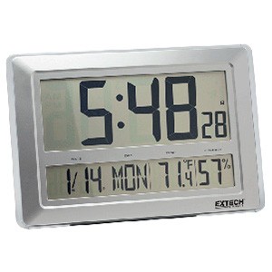 Extech CTH10A: Clock, Radio Controlled, Temp/Humidity