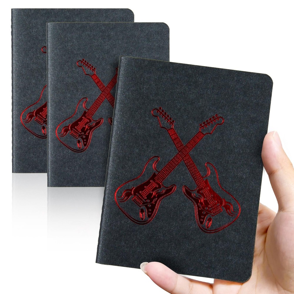 3pack Pocket notebook Small Journal Mini notepad, Black Soft Cover, 4 x 5.5 i...