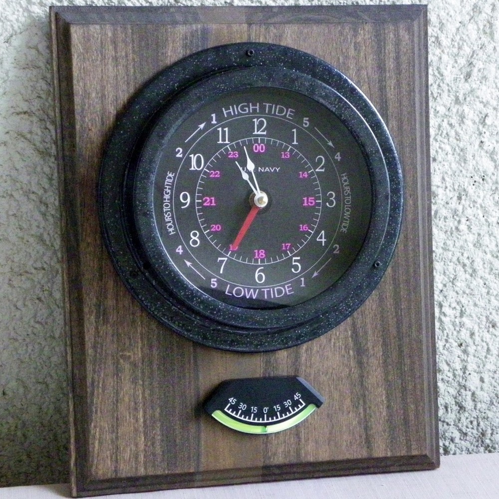 CAPTAIN'S TIME AND TIDE WALL CLOCK LARGE 9"