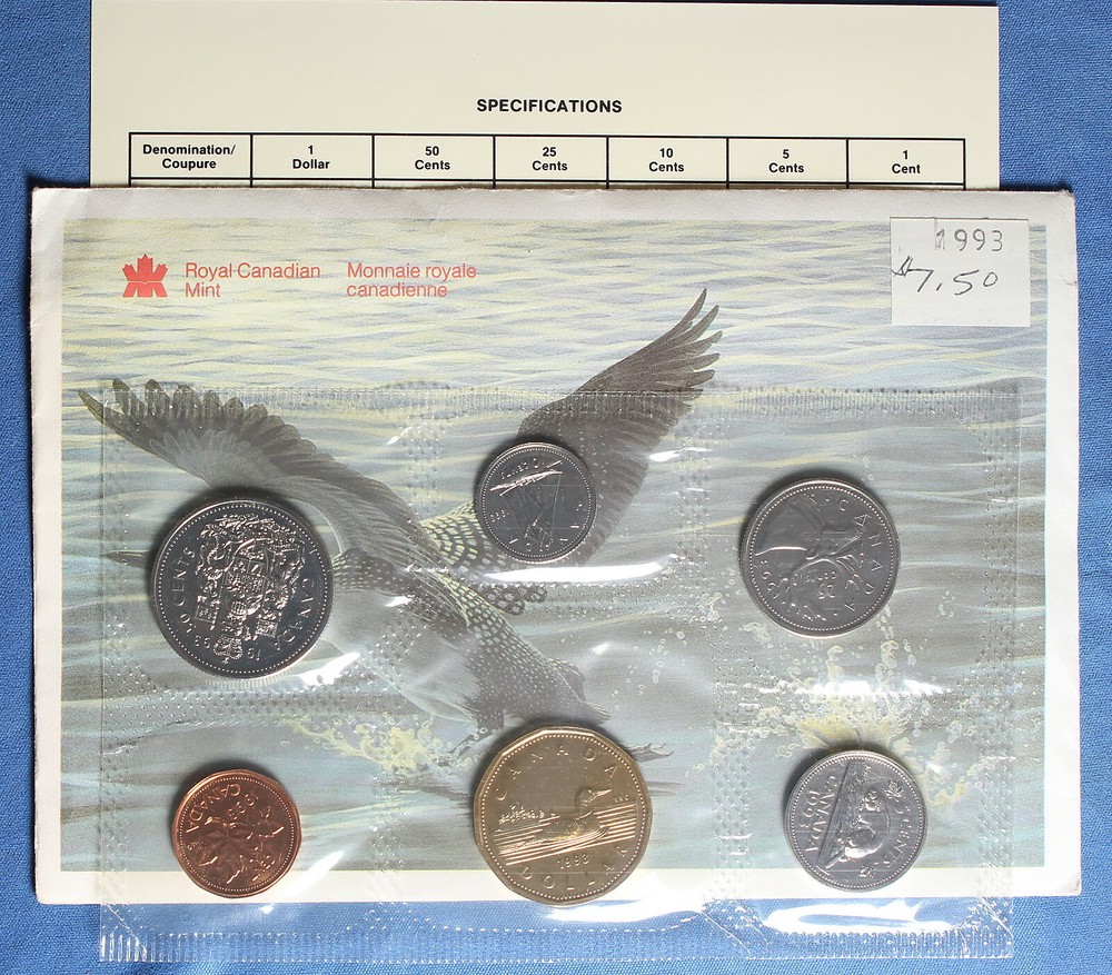 Canada 1993 Uncirculated Mint Set (Proof-Like) - With Envelope and COA 2
