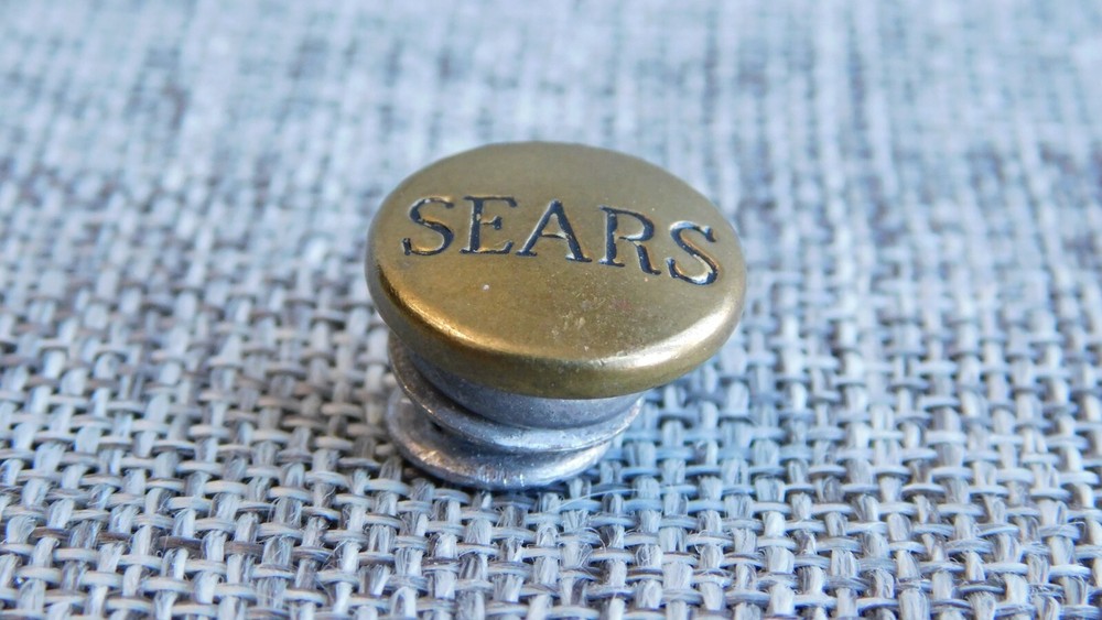 Antique Vtg Uniform Work Stud Button SEars Aprx: 5/8" #213-B