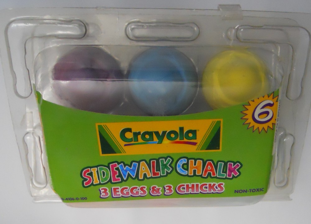 Hallmark CRAYOLA Figural Easter Sidewalk Chalk 6ct Eggs & Chicks Spring Hunt
