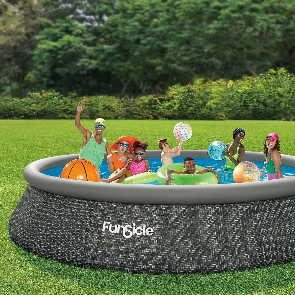 Quickset 15ft Inflatable Above Ground Pool with Easy Setup Filter Pump