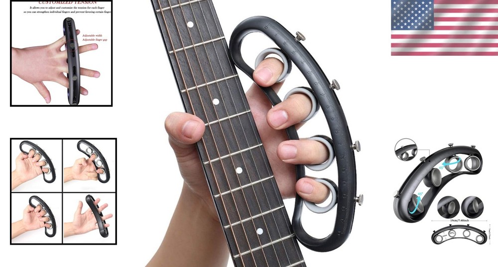Adjustable Guitar Finger Expansion Trainer - Enhances Flexibility & Strength