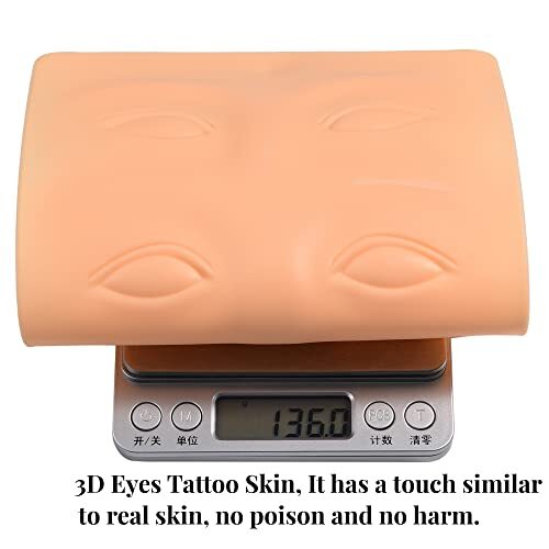 6 Pcs 3D Tattoo Practice Eyebrow Eyeline Practice Skins Permanent Eyebrow