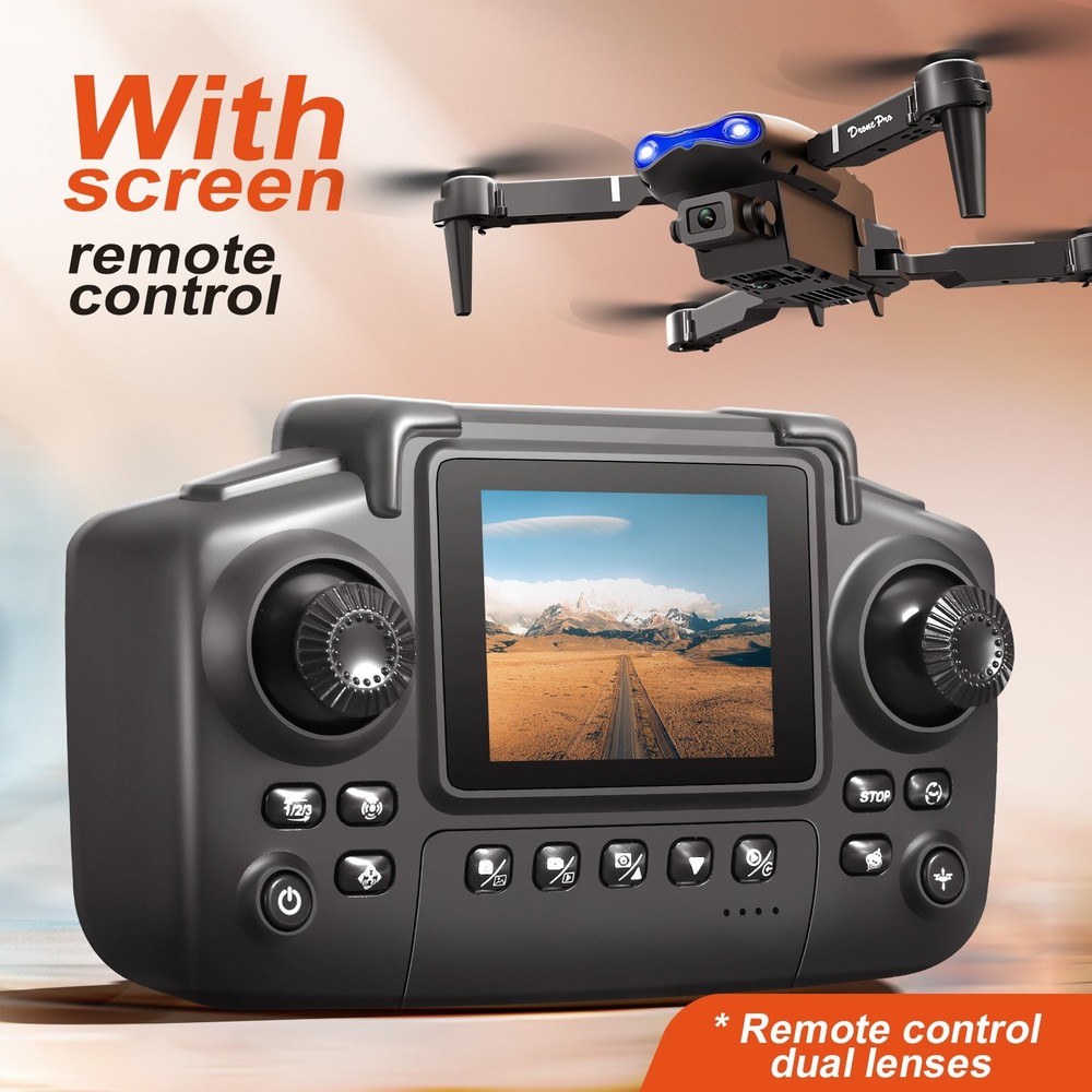 E99 Pro Drone With Dual Camera & Dual Battery Foldable RC Quadcopter For Beginne