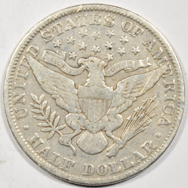 1892 BARBER HALF DOLLAR ~ SOLID LIBERTY FINE+/VF!